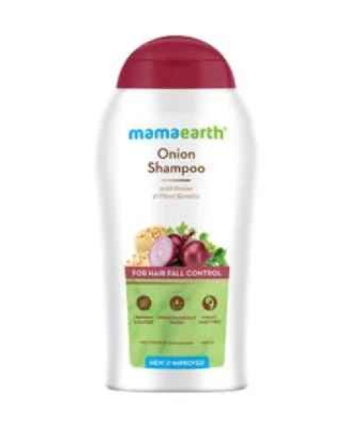 Mamaearth Onion Shampoo With Onion And Plant Keratin For Hair Fall Control - 200ml 